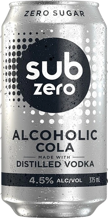 Sub Zero Alcoholic Cola Cans 375mL