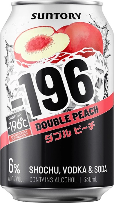 Suntory -196 Double Peach Cans 10x330mL