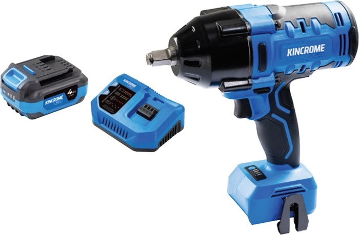 Kincrome 18V 1/2” 1,550NM Impact Wrench Skin, 4Ah Battery & 6A Fast Charger Combo