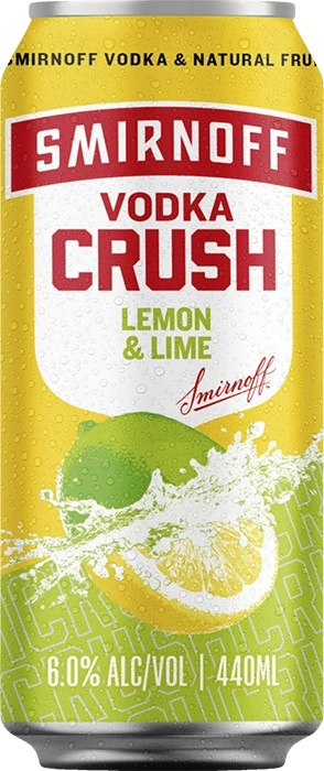 Smirnoff Crush Lemon Lime Cans 440mL