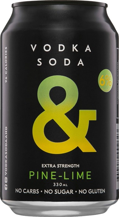 Ampersand Vodka Soda & Pine Lime 6% Cans 330mL