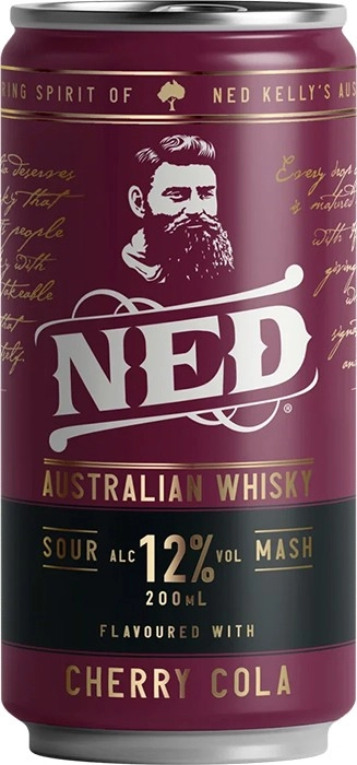 Ned Australian Whisky & Cherry Cola Cans 200mL