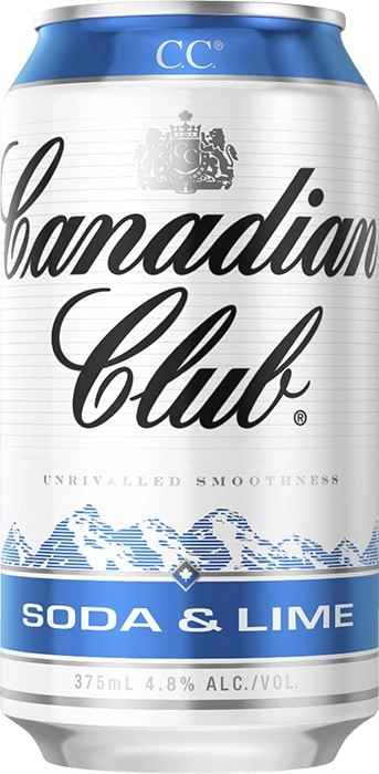 Canadian Club Soda & Lime Cans 375mL