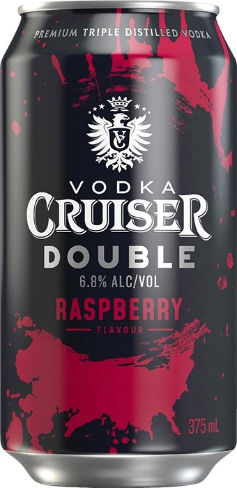 Vodka Cruiser Double Raspberry 6.8% Can 375mL