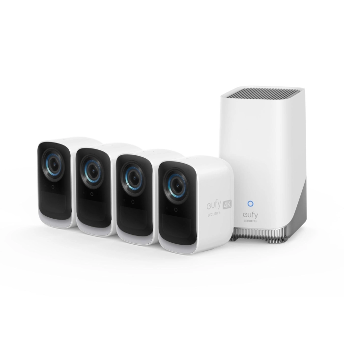 eufy Security eufyCam 3C 4K Wireless Home Security System (4-Pack)