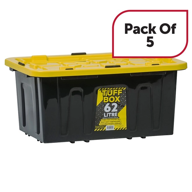 Store More Industrial TUFF Box 62L 5 Pack