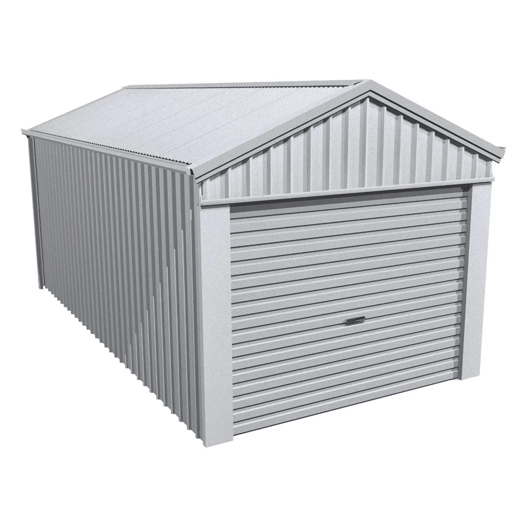 Stratco Domestic Gable Roof Shed Single Garage 3.16 x 6.21 x 2.4m Gable End Roller Door