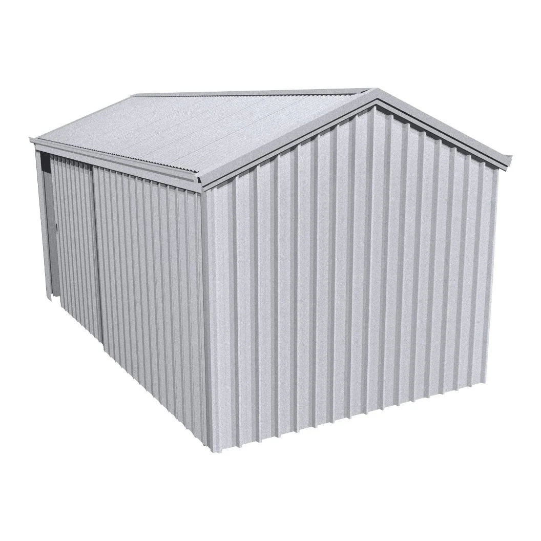 Stratco Domestic Gable Roof Shed Single Garage 3.16 x 6.21 x 2.4m Gutter Side Sliding Door