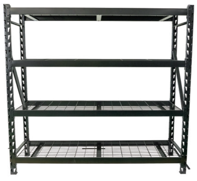 Stratco Heavy Duty 4 Shelf Wire Unit Powder Coated Black