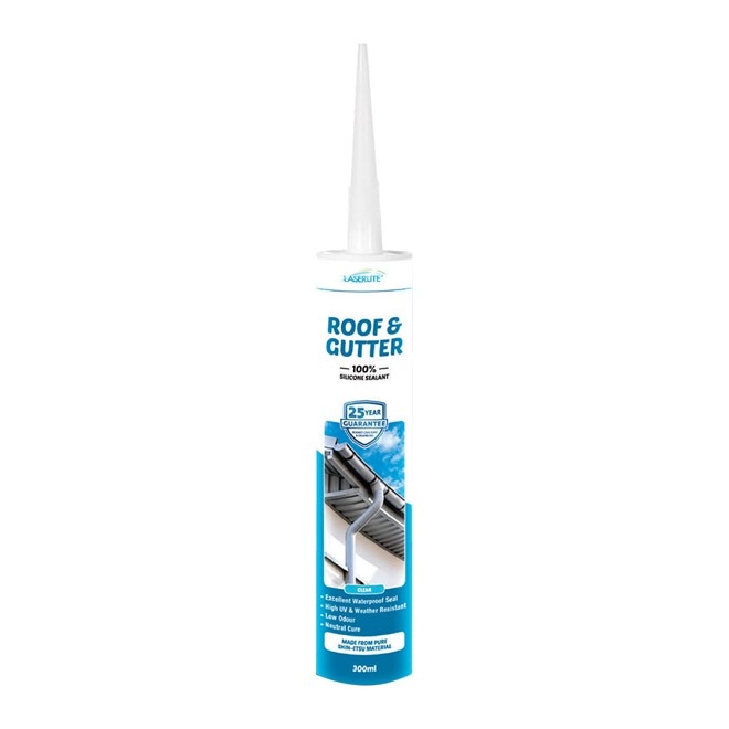 Laserlite Roof & Gutter Silicone Sealant Clear 300ml