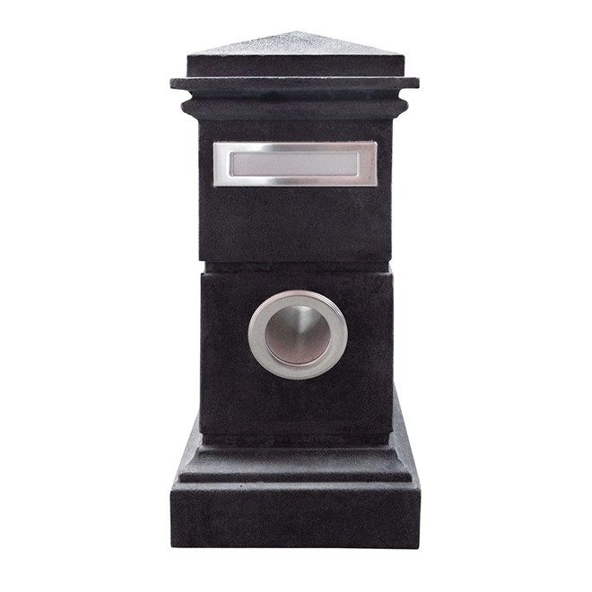 Northcote Pottery Pillar Letterbox Roma Black