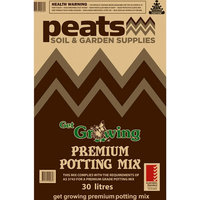 Peats Get Growing Premium Potting Mix 30L