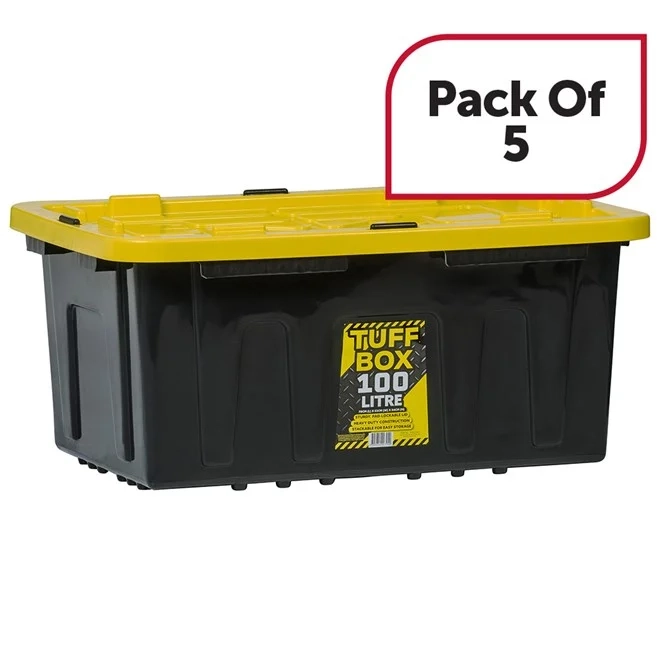 Store More Industrial TUFF Box 100L 5 Pack