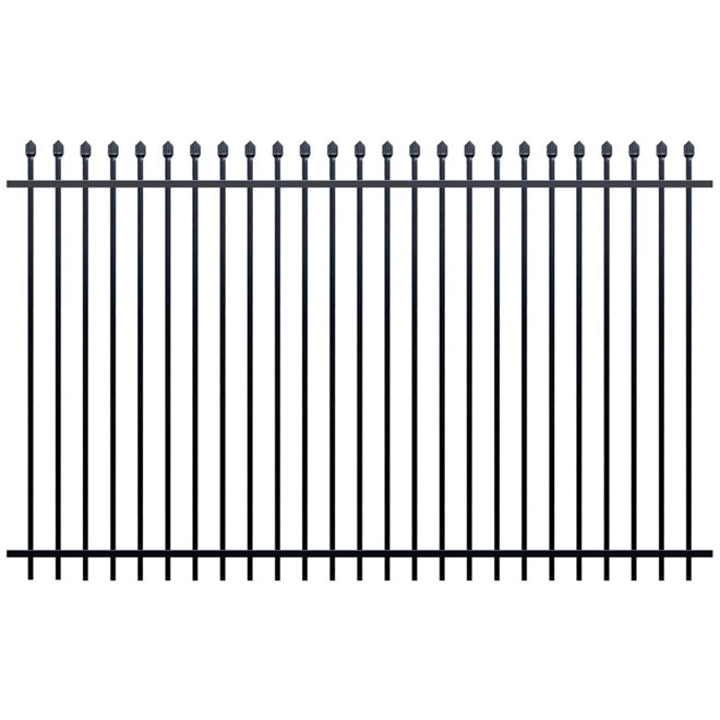 Stratco Squash Top Fence Panel 2400 x 1800mm Black