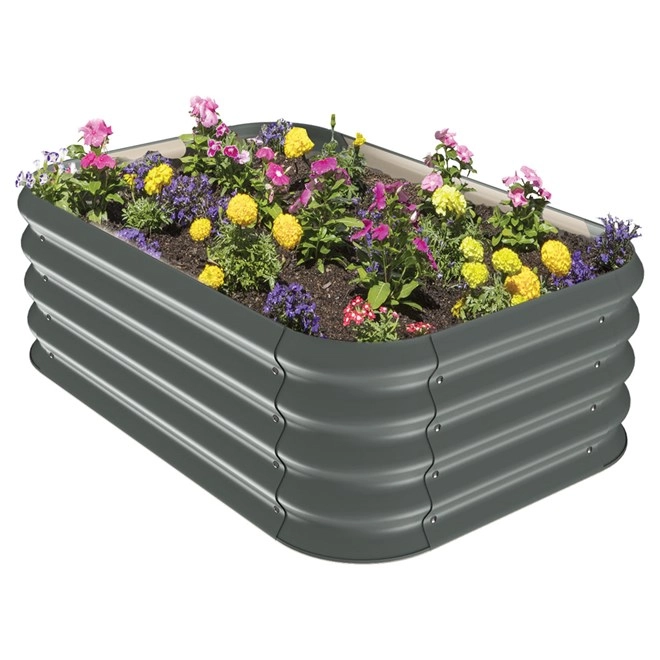 Stratco Corrugated Garden Bed Kit Slate Grey