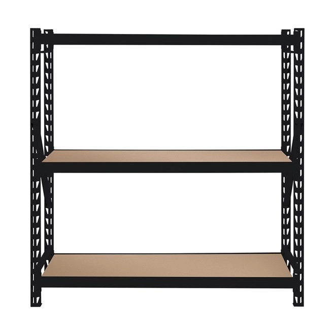 Stratco Heavy Duty 3 Shelf Black Unit