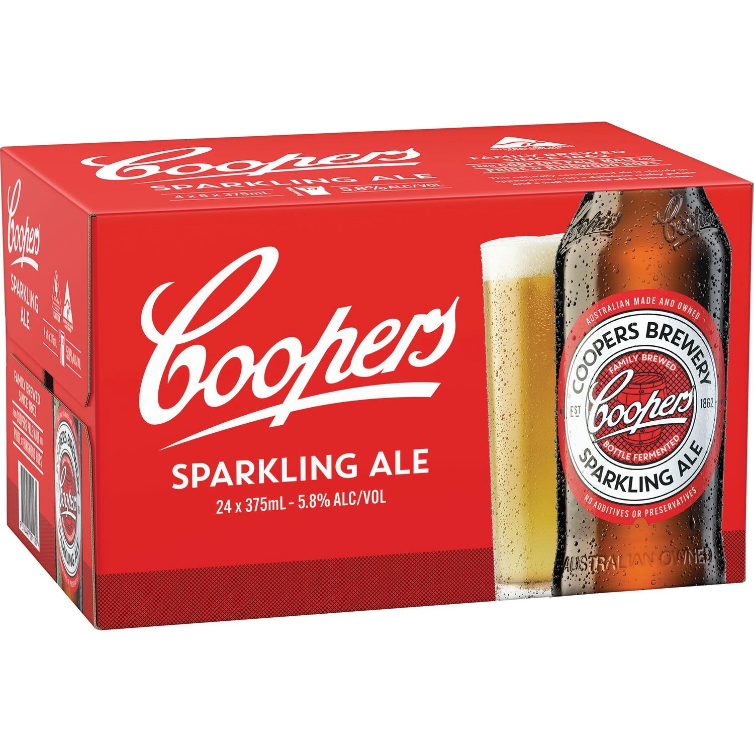 Coopers Sparkling Ale Stubbies 375ml