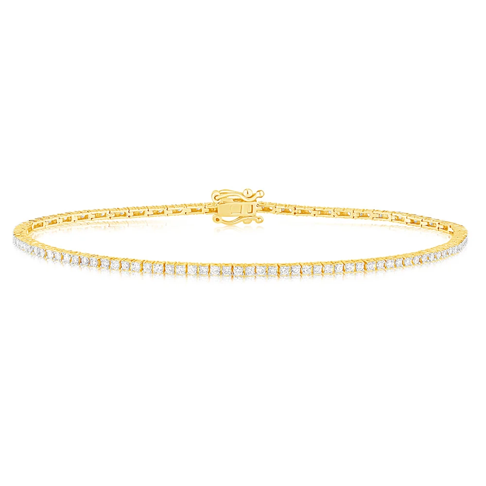 1 Carat Luminesce Lab Grown Diamond Tennis Bracelet in 9ct Yellow Gold – Shiels Jewellers