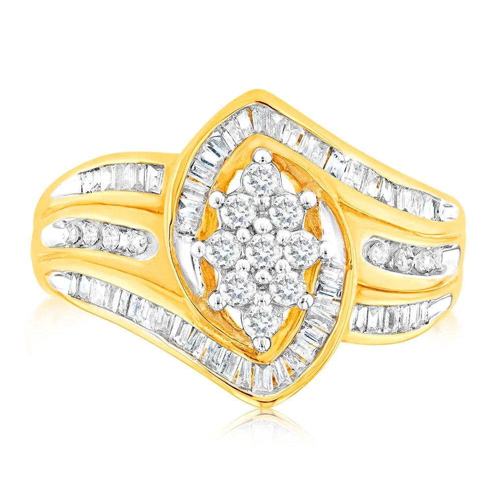 1/2 Carat Diamond Ring in 10ct Yellow Gold – Shiels Jewellers