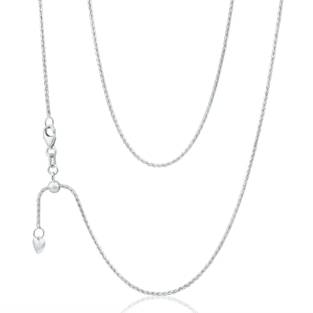 9ct White Gold Wheat Chain – Shiels Jewellers