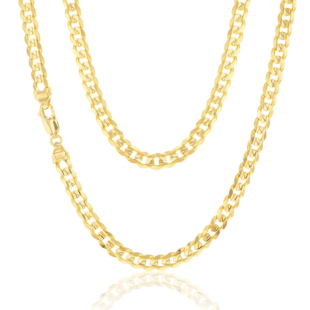 9ct Yellow Gold 55cm 170 Gauge Curb Chain – Shiels Jewellers