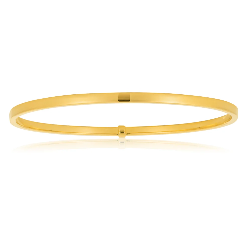 9ct Yellow Gold Bangle 3mm Tube 65mm diameter – Shiels Jewellers