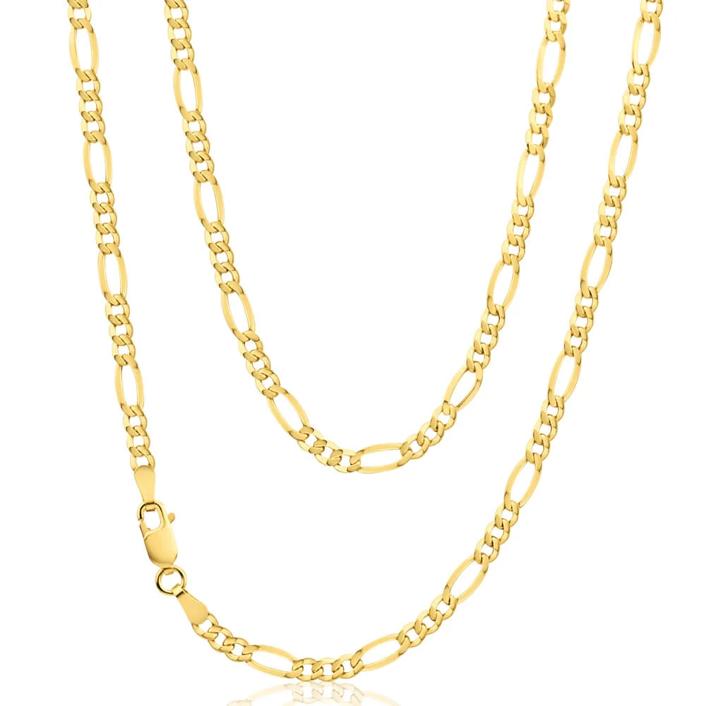 9ct Yellow Gold Figaro 50cm 80 Gauge Chain – Shiels Jewellers