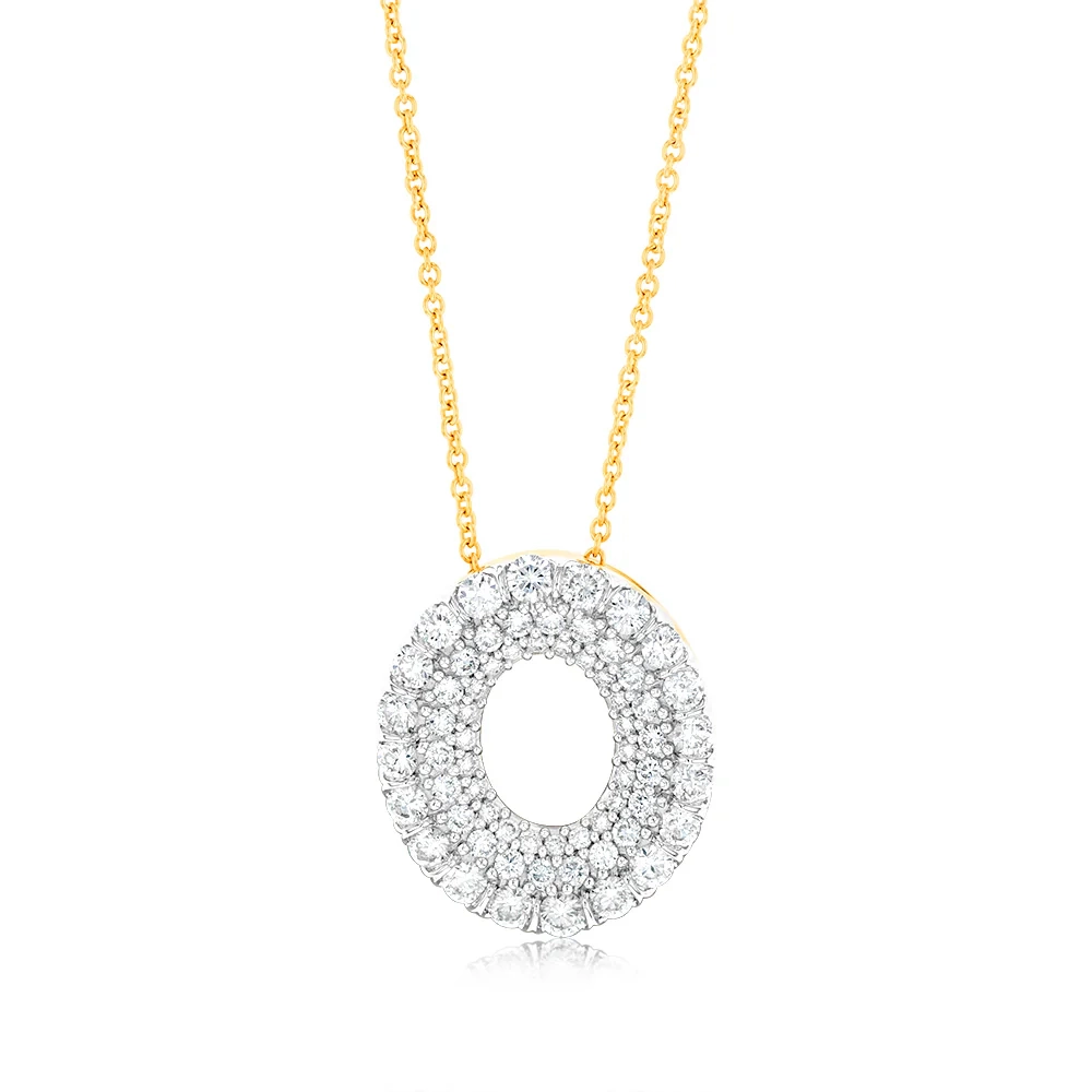 Luminesce Lab Grown 1 Carat Diamond Circle Pendant on 45cm Chain in 9c – Shiels Jewellers