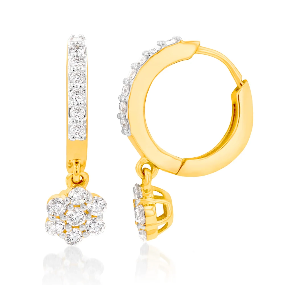 Luminesce Lab Grown 1/2 Carat Diamond Drop Earring in 9ct Yellow Gold – Shiels Jewellers