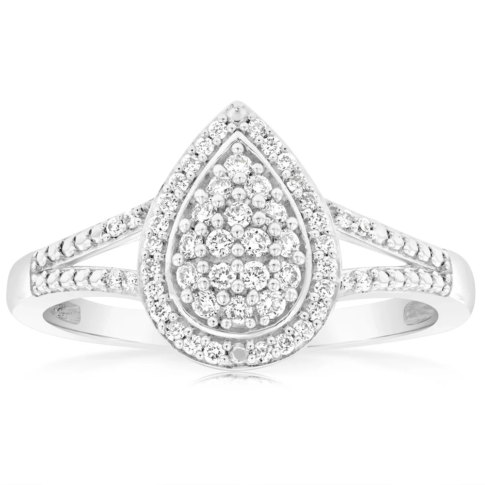 Luminesce Lab Grown 1/4 Carat Diamond Dress Ring in Sterling Silver – Shiels Jewellers