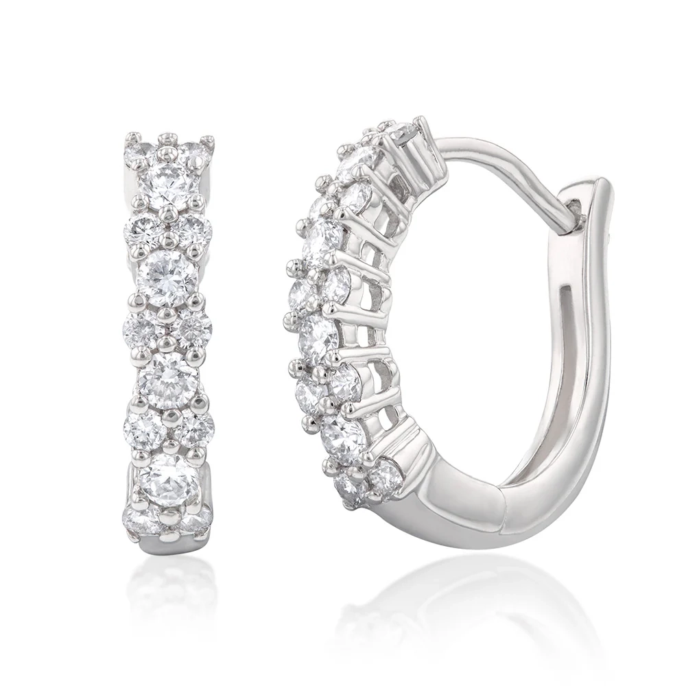 Luminesce Lab Grown 1/4 Carat Hoop Diamond Earrings in Silver – Shiels Jewellers