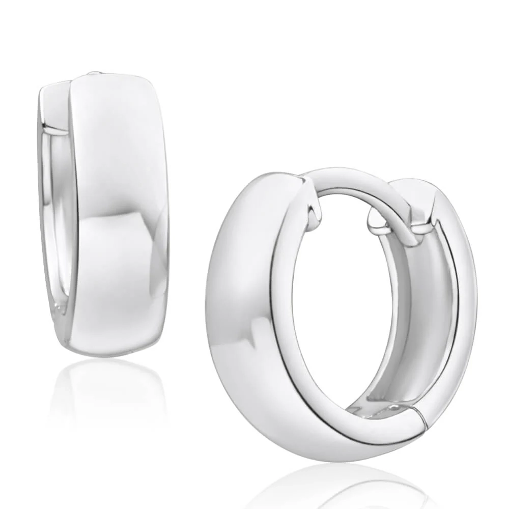 Sterling Silver Huggie Hoop Earrings – Shiels Jewellers