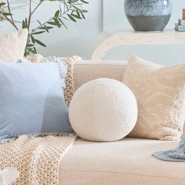 Ava Boucle Ball Cushion by M.U.S.E.