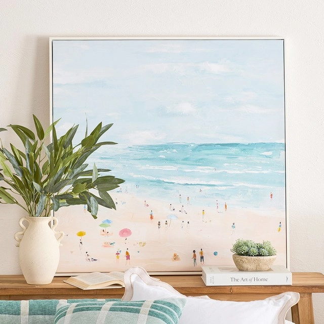 Day At The Beach Canvas Wall Art by M.U.S.E.