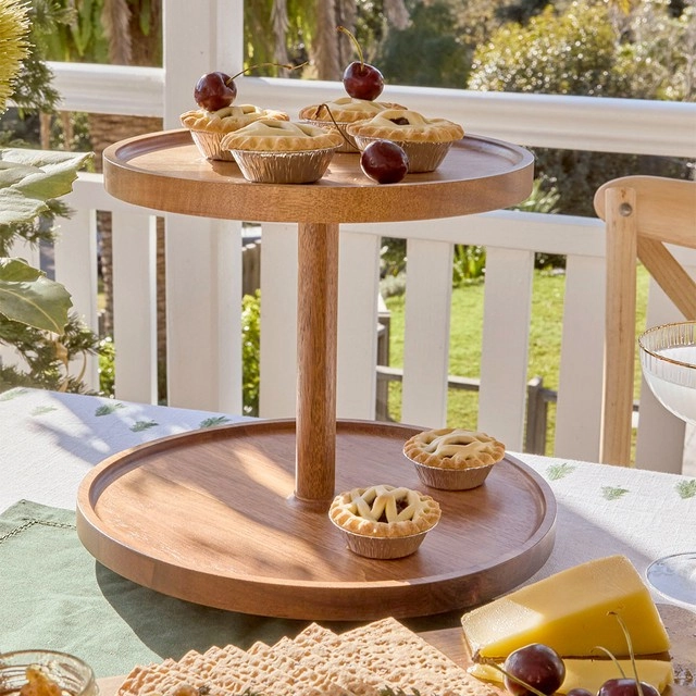 Marbella Acacia 2 Tier Lazy Susan by M.U.S.E.