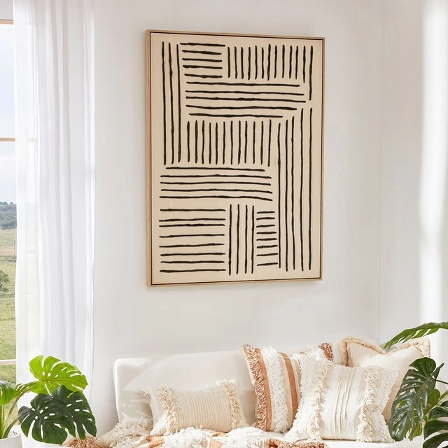 Maze Framed Canvas Wall Art by M.U.S.E.