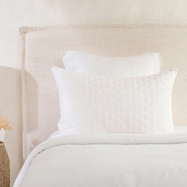 Natural Cotton Queen Pillow Protector by Habitat