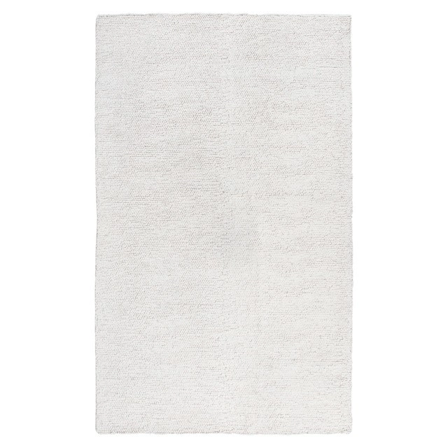 Pebbles Beige Medium Wool Floor Rug by Habitat