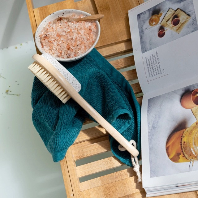 Wooden Bath Brush and Pumice Stone by Habitat