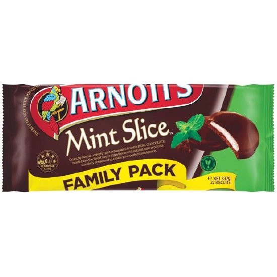 Arnott’s Mint Slice Chocolate Biscuits Family Pack 365g