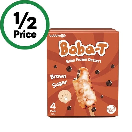 Bubbleme Boba-T Frozen Dessert Sticks 320g Pk 4