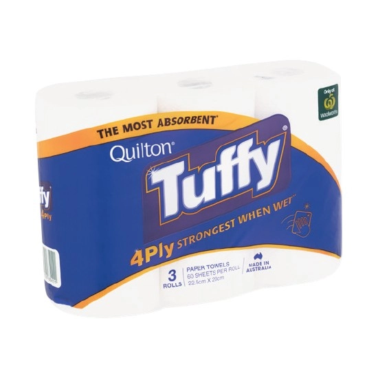 Quilton Tuffy 4 Ply Paper Towel Pk 3