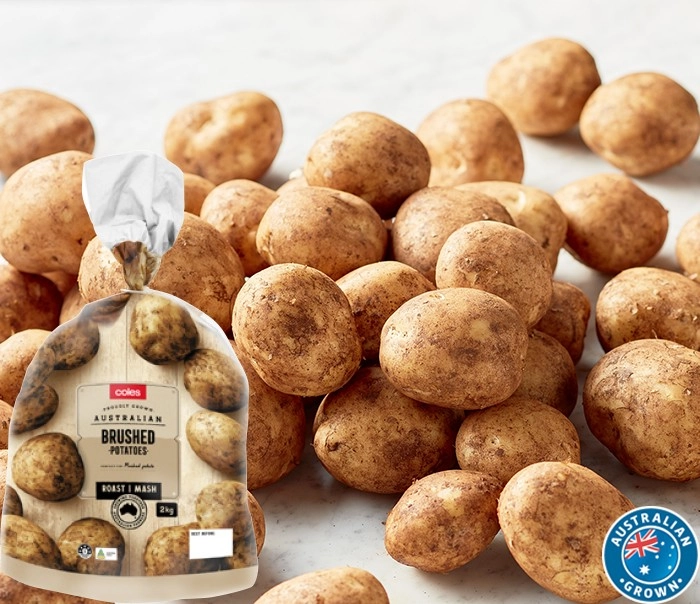 Coles Australian Brushed Potatoes 2kg Bag