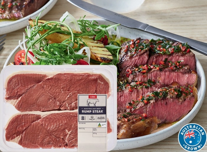 Coles Australian No Added Hormones Beef Rump Steak