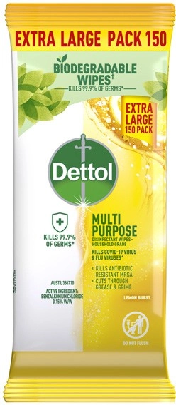 Dettol Disinfectant Wipes 150 Pack