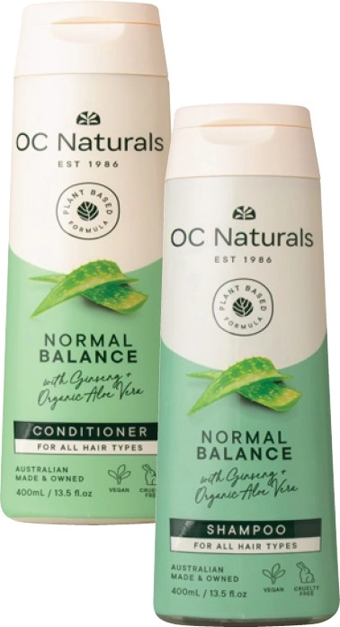 OC Naturals Shampoo or Conditioner 400mL