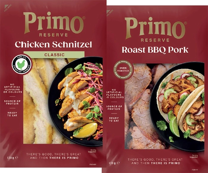 Primo Reserve Chicken Schnitzel or Roast BBQ Pork 130g