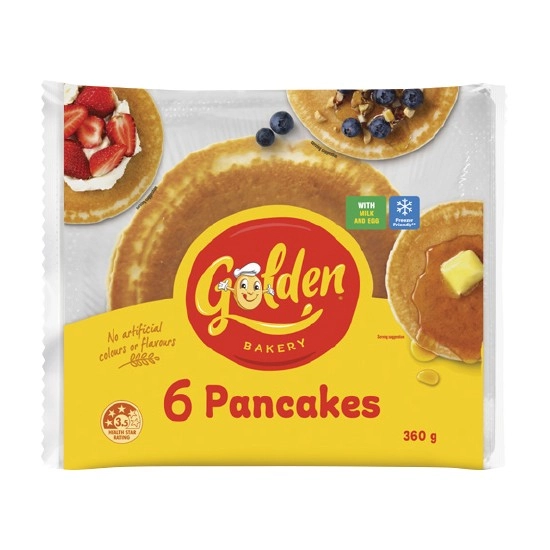 Golden Pancakes 360g Pk 6