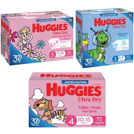 Huggies Ultra Dry Nappies Pk 60-90