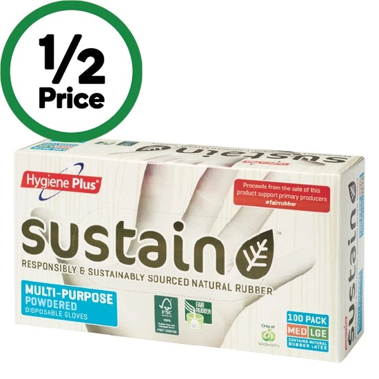 Hygiene Plus Compostable Disposable Gloves Pk 100